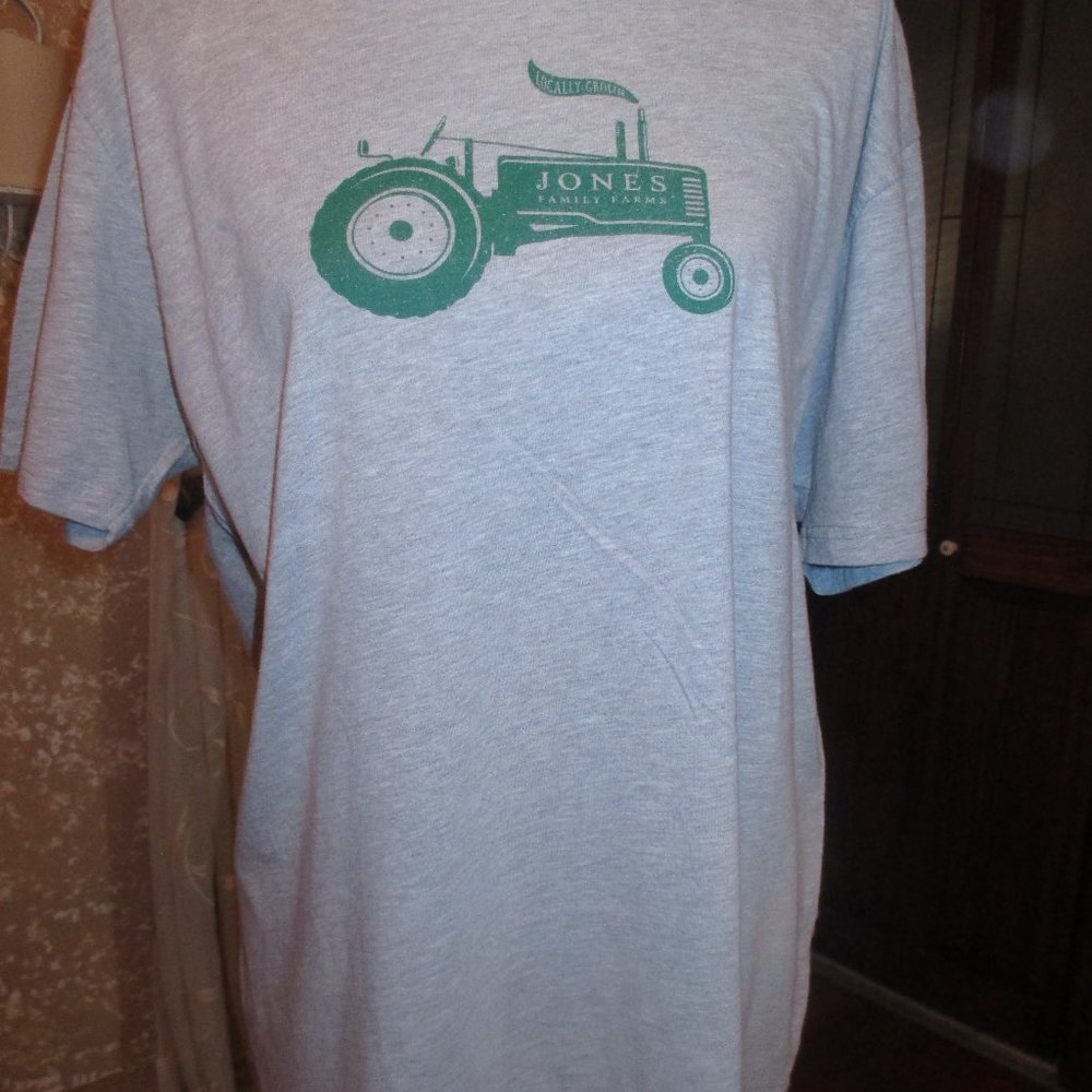 Farm Themed T-Shirt-Gray-XL/